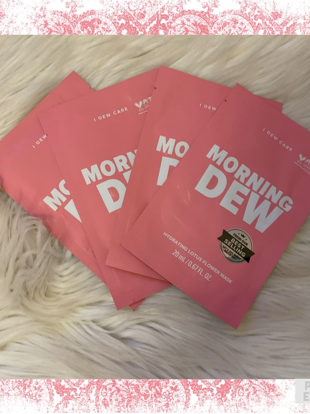 I Dew Care Morning Dew Hydrating Lotus Flower Mask - New x4